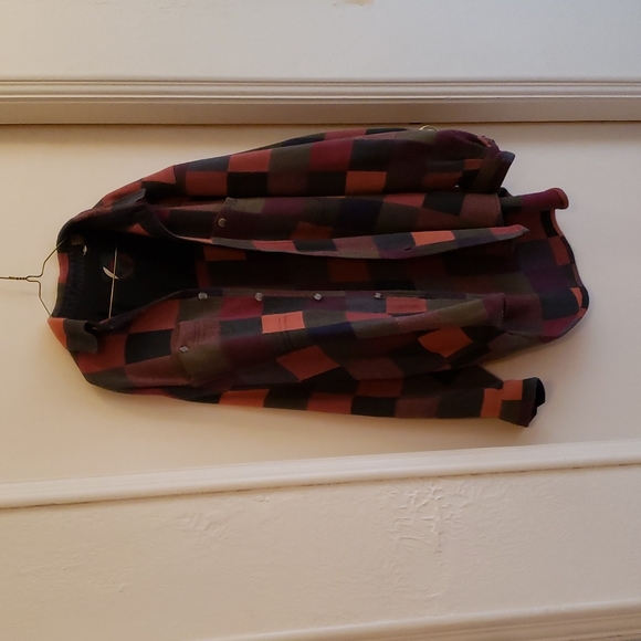 Vintage Fila Plaid Sweater Coat Size L - Picture 2 of 14